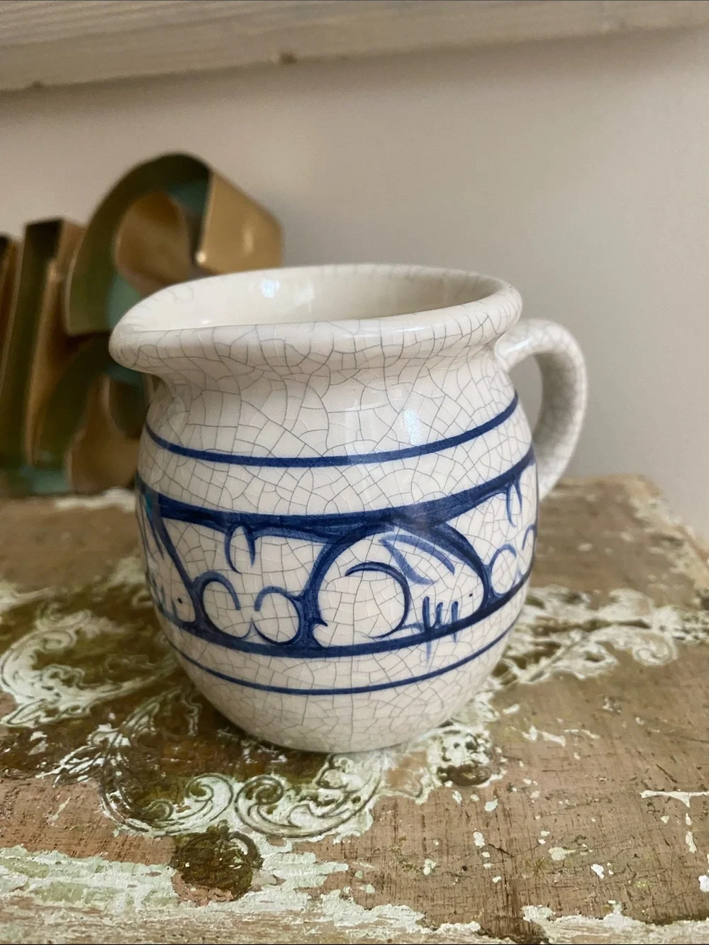 Vintage DEDHAM Pottery The Potting Shed Bunny Rabbit Creamer
